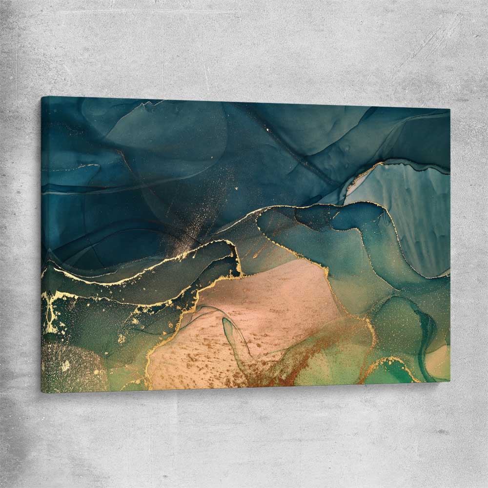Golden Mist stretched canvas - part of our high quality canvas abstract wall art collection