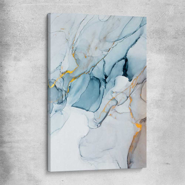 Golden Veins Two stretched canvas - part of our high quality canvas abstract wall art collection