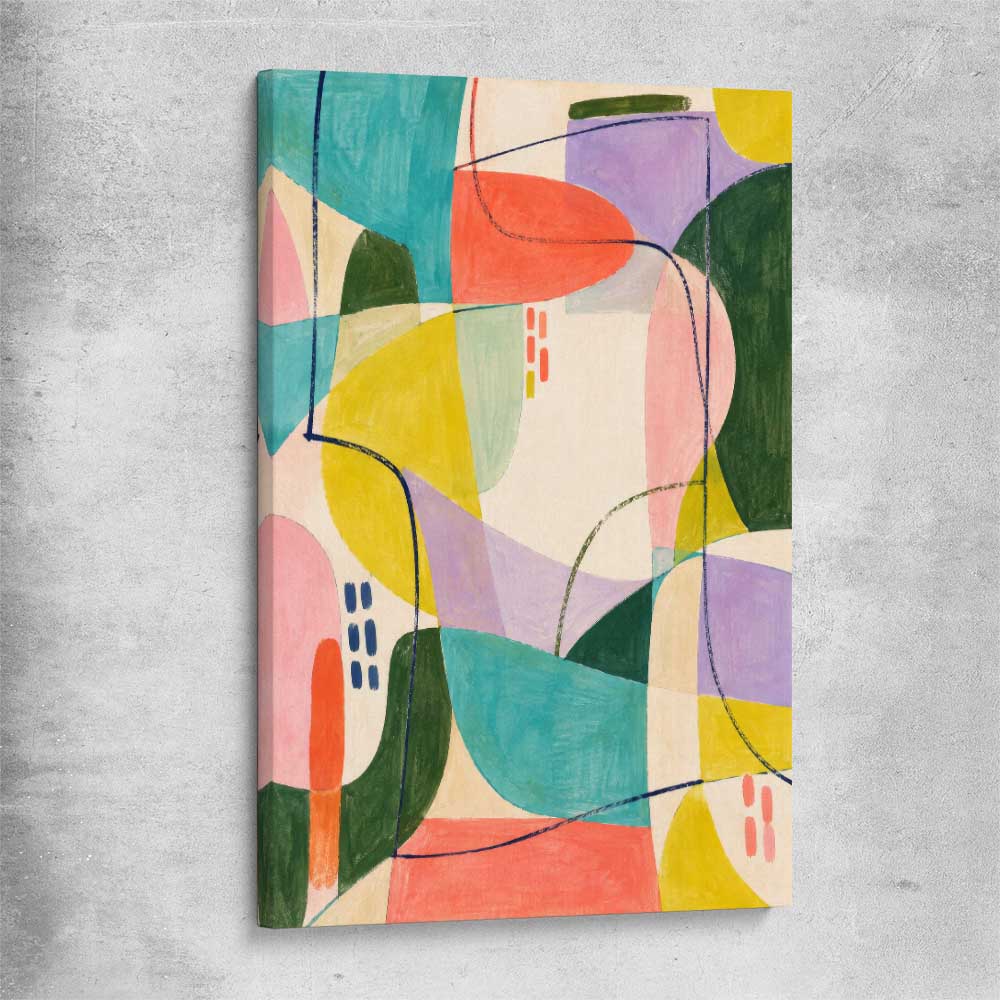 Layered Open Colour stretched canvas - part of our high quality canvas abstract wall art collection