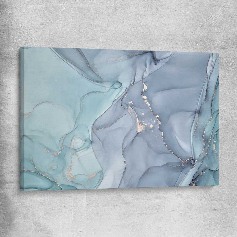 Light Turquoise stretched canvas - part of our high quality canvas abstract wall art collection