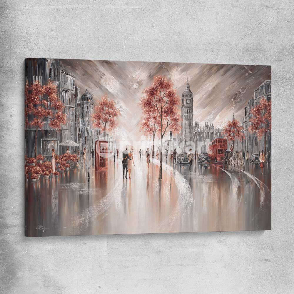 London Luxe stretched canvas - part of our high quality canvas abstract wall art collection
