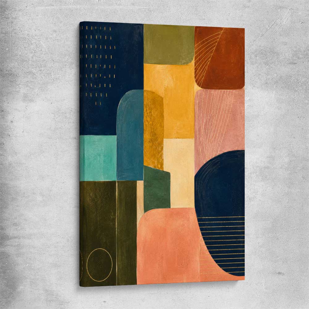 Modern Colours stretched canvas - part of our high quality canvas abstract wall art collection
