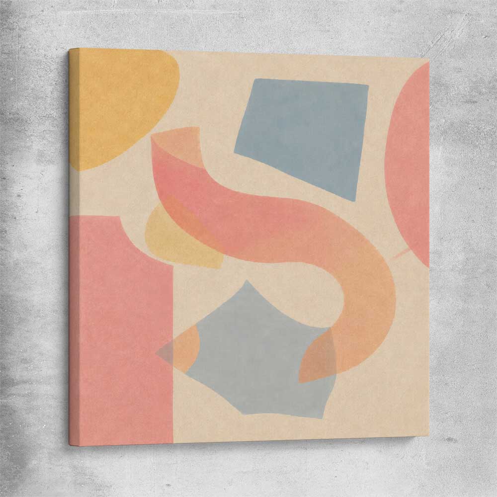 Paper and Pastel stretched canvas - part of our high quality canvas abstract wall art collection