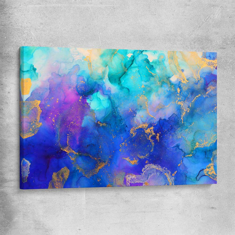 Purple Vibrancy stretched canvas - part of our high quality canvas abstract wall art collection