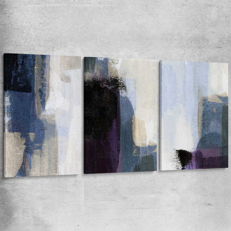 Soft Blue Set stretched canvas - part of our high quality canvas abstract wall art collection