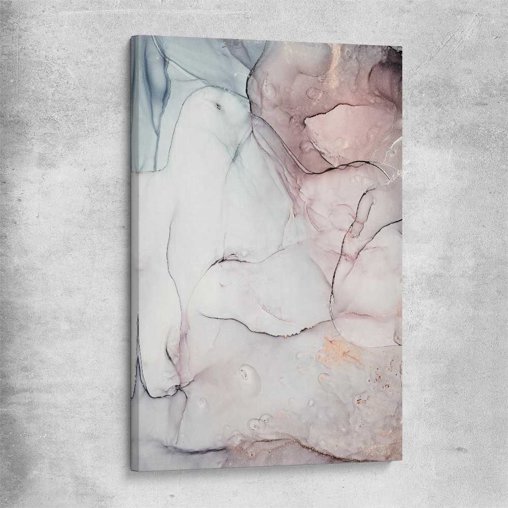 Subtle Pink One stretched canvas - part of our high quality canvas abstract wall art collection