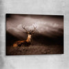 Animal wall art and canvas prints of Glowing Deer on a stretched canvas