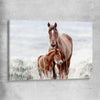 Animal wall art and canvas prints of Horse Love on a stretched canvas