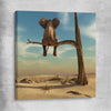 Animal wall art and canvas prints of Pondering Elephant on a stretched canvas