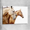 Animal wall art and canvas prints of Purebred Horse Pair on a stretched canvas