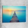 Beach and coastal wall art print of Endless Ocean Pier on a stretched canvas