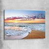 Beach and coastal wall art print of Pastel Ocean Horizon on a stretched canvas