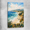 Beach and coastal wall art print of Shoreline Light Strokes on a stretched canvas