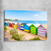 Beach and coastal wall art print of Brighton Beach Australia on a stretched canvas