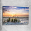 Beach and coastal wall art print of Calming Sunset on a stretched canvas