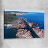 Beach and coastal wall art print of Canal Rocks Two on a stretched canvas