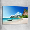 Beach and coastal wall art print of Hidden Lagoon Escape on a stretched canvas