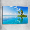 Beach and coastal wall art print of Island Serenity on a stretched canvas