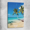 Beach and coastal wall art print of Paradise Palms on a stretched canvas