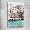 Beach and coastal wall art print of Polignano a Mare on a stretched canvas