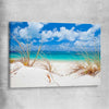 Beach and coastal wall art print of Serene Whitehaven Beach on a stretched canvas