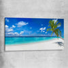 Beach and coastal wall art print of Tropical Escape on a stretched canvas