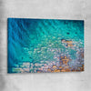 Beach and coastal wall art print of Watsons Bay Rocks on a stretched canvas