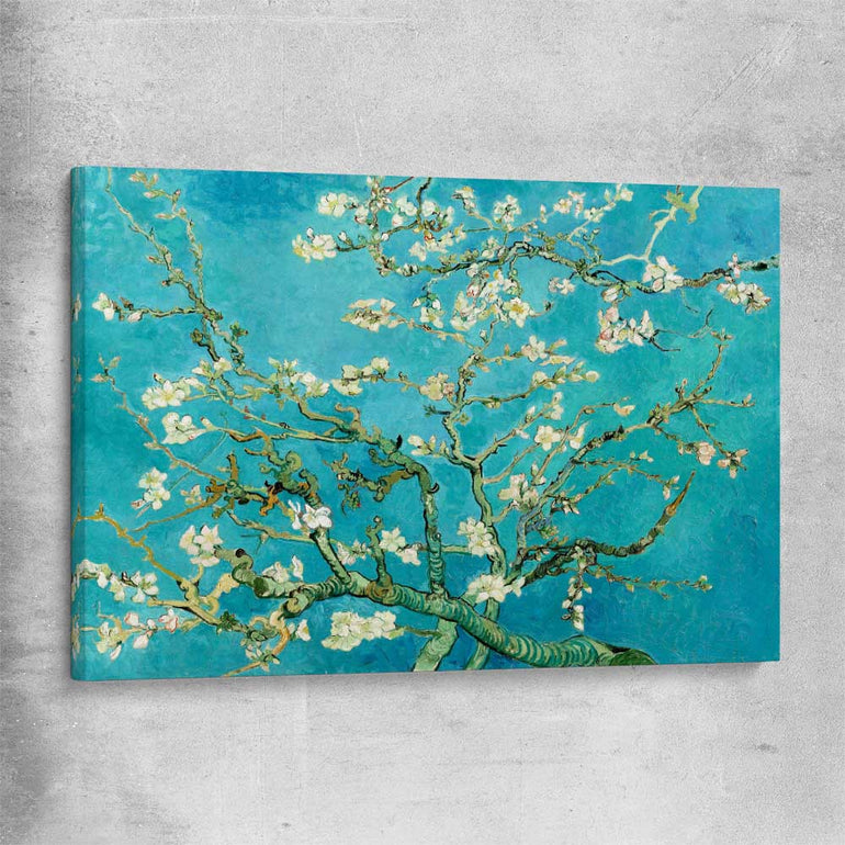 Classic wall art and canvas print of Almond Blossom Van Gogh on a stretched canvas