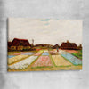 Classic wall art and canvas print of Bulb Fields Van Gogh on a stretched canvas