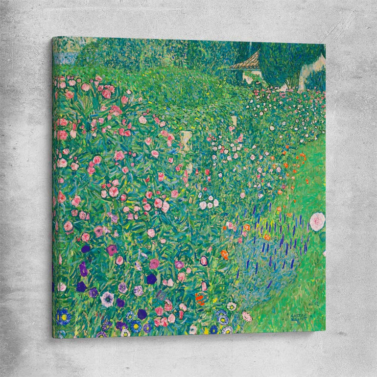 Classic wall art and canvas print of Italian Landscape Gustav Klimt on a stretched canvas