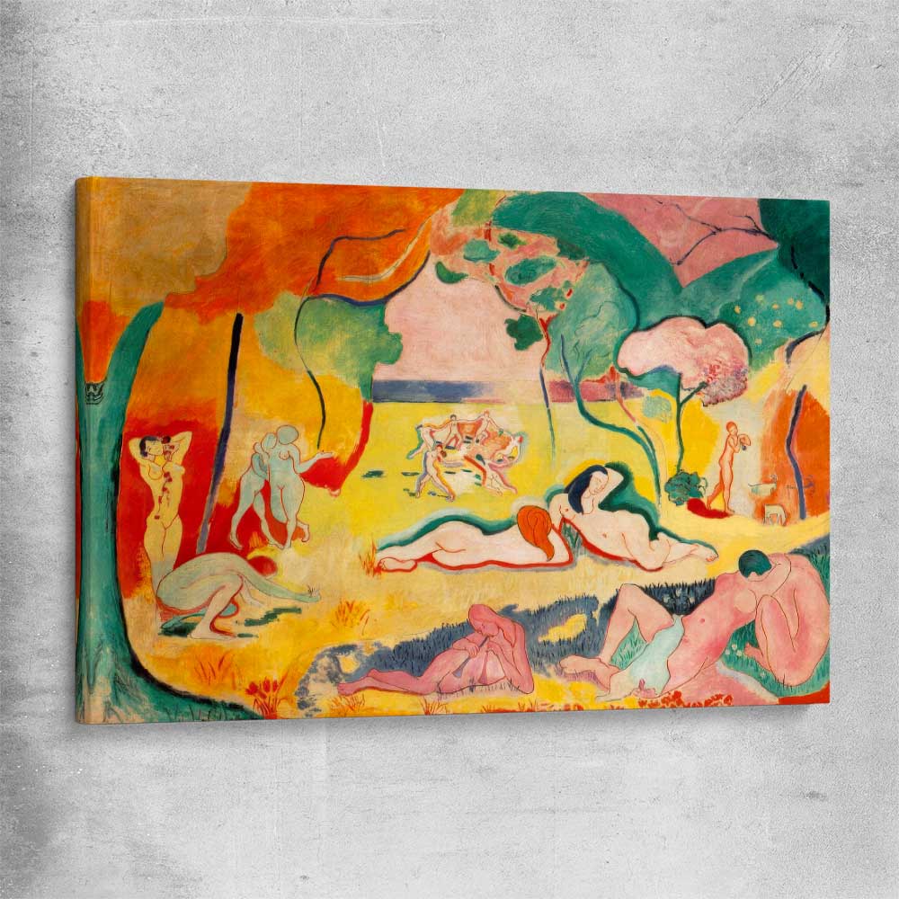 Classic wall art and canvas print of Joy of Life Henri Matisse on a stretched canvas