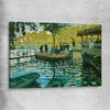 Classic wall art and canvas print of La Grenouillere Claude Monet on a stretched canvas