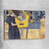 Classic wall art and canvas print of Music I Gustav Klimt on a stretched canvas