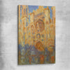 Classic wall art and canvas print of Rouen Cathedral Claude Monet on a stretched canvas