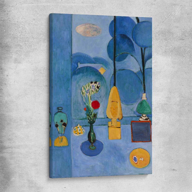 Classic wall art and canvas print of The Blue Window Henri Matisse on a stretched canvas
