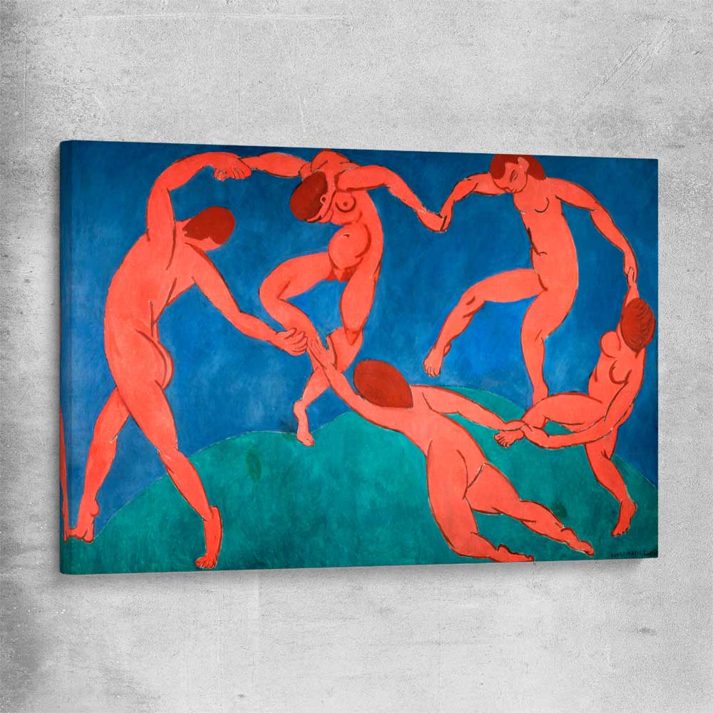 Classic wall art and canvas print of The Dance Henri Matisse on a stretched canvas