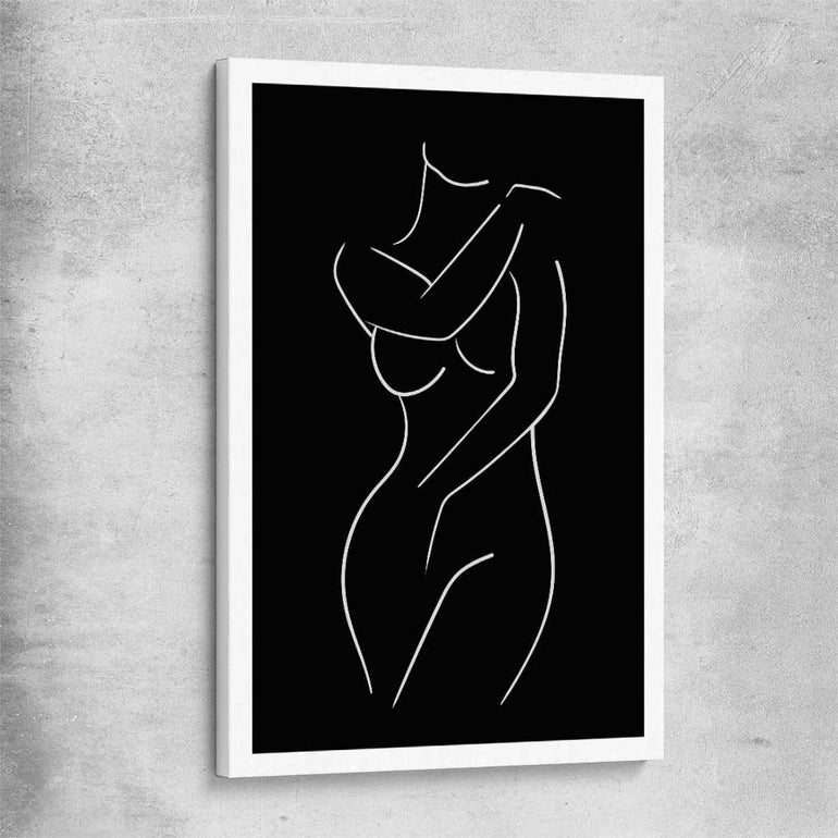 Body Pose Invert stretched canvas - part of our high quality fashion canvas wall art and prints collection