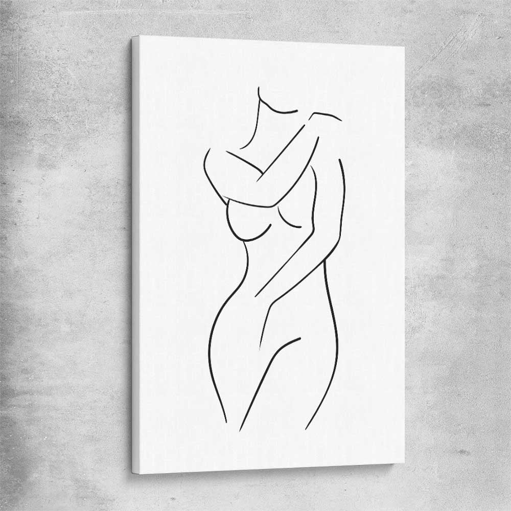 Body Pose stretched canvas - part of our high quality fashion canvas wall art and prints collection