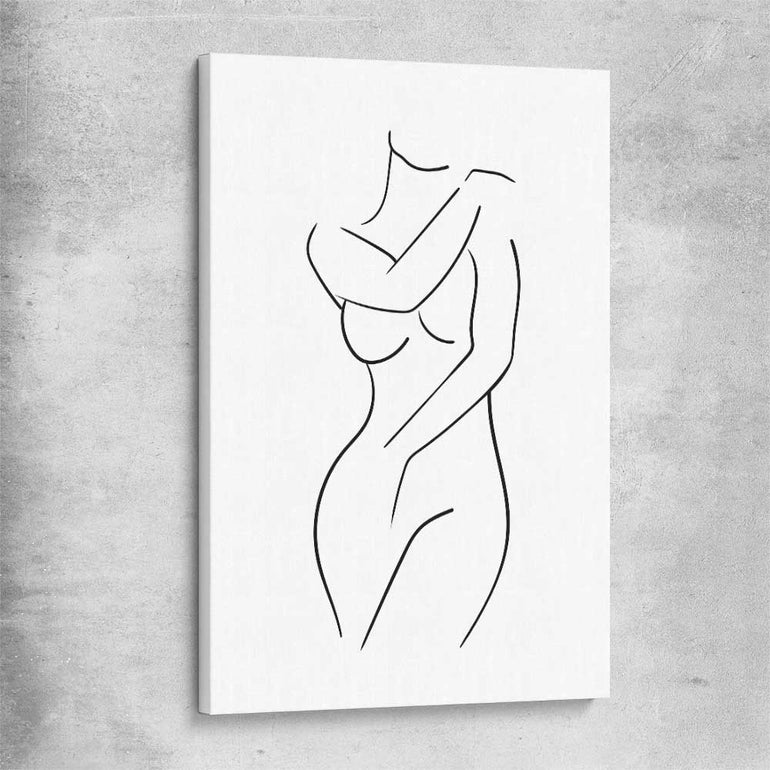 Body Pose stretched canvas - part of our high quality fashion canvas wall art and prints collection