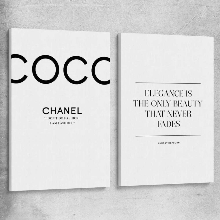 Elegance Beauty Pair stretched canvas - part of our high quality fashion canvas wall art and prints collection