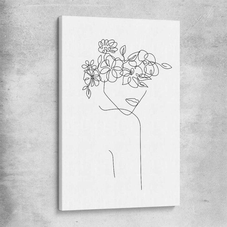 Floral Beauty One stretched canvas - part of our high quality fashion canvas wall art and prints collection