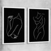 Gentle Hold Pair stretched canvas - part of our high quality fashion canvas wall art and prints collection