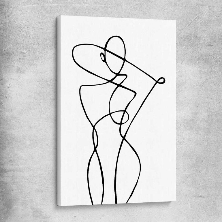 Minimalist Pose stretched canvas - part of our high quality fashion canvas wall art and prints collection