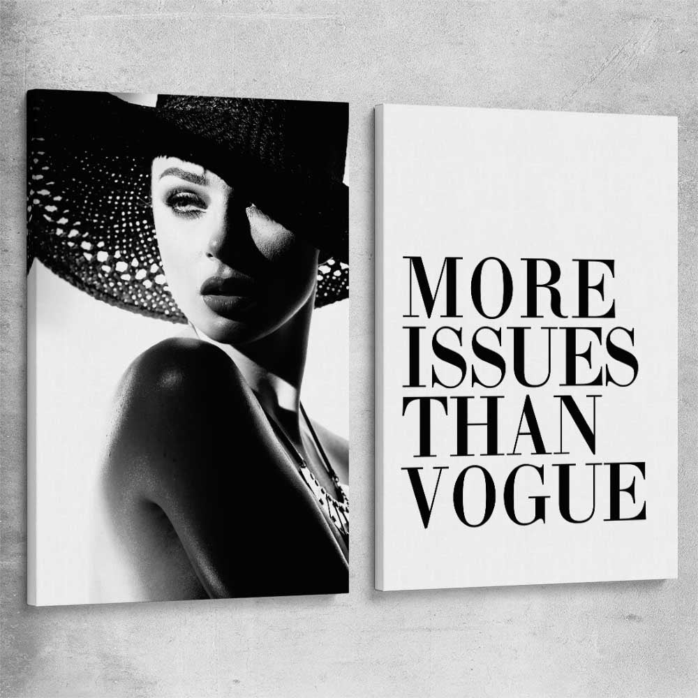 More Issues Pair stretched canvas - part of our high quality fashion canvas wall art and prints collection