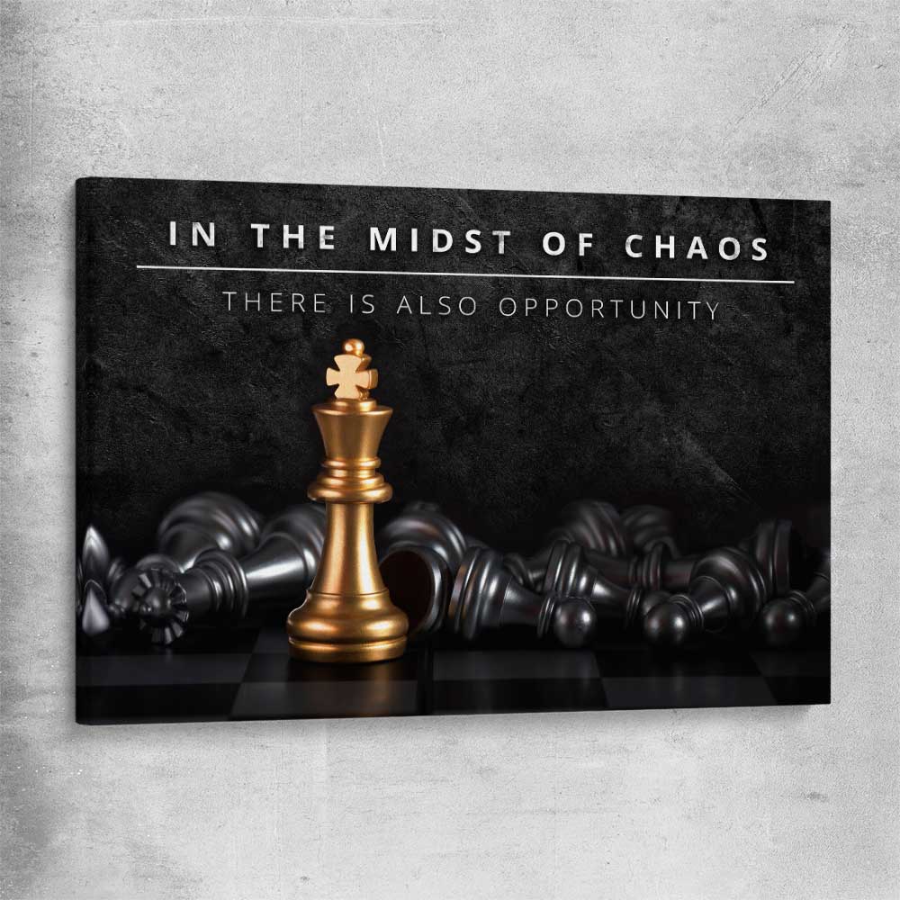 Midst of Chaos stretched canvas - part of our high quality fashion canvas wall art and prints collection