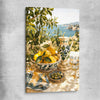 Citrus and Coast stretched canvas is a colourful and stylish canvas wall art and print suited for the kitchen area