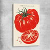 Heirloom Tomato Season stretched canvas is a colourful and stylish canvas wall art and print suited for the kitchen area