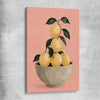 Sicilian Lemons stretched canvas is a colourful and stylish canvas wall art and print suited for the kitchen area