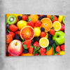 Vibrant Fruit Medley stretched canvas is a colourful and stylish canvas wall art and print suited for the kitchen area