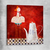 Whimsical Kitchen Life stretched canvas is a colourful and stylish canvas wall art and print suited for the kitchen area